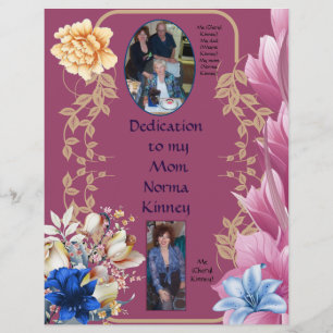 Dedication my mamma Norma Kinney Personlig Papper