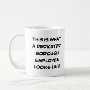 dedicerad bordemedarbetare kaffemugg