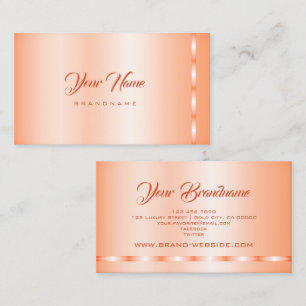 Dedicerad Shimmery Pastel Peach-Orange dekorativ Visitkort
