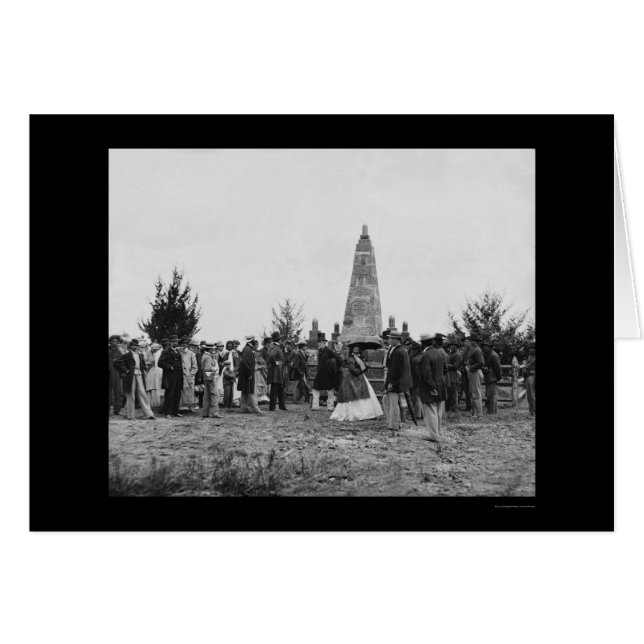 Dedikation av "Battle of Bull Springa Monument 186 Hälsningskort (Framsidan Horizontal)