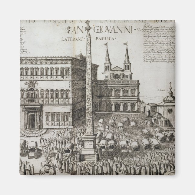 Dedikation av Obelisk framför Basilica Magnet (Framsidan)