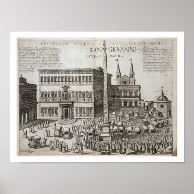 Dedikation av Obelisk framför Basilica Poster (Framsidan)
