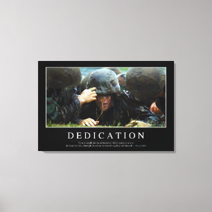 Dedikation: Inspirera citationstecken Canvastryck
