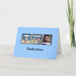 Dedikation Tack Kort
