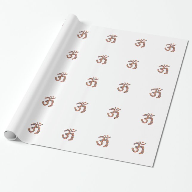 Dedikation till OM-MANTRAEN: VISNINGgems, pärlor Presentpapper (Utrullad)