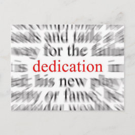 Dedikation Vykort