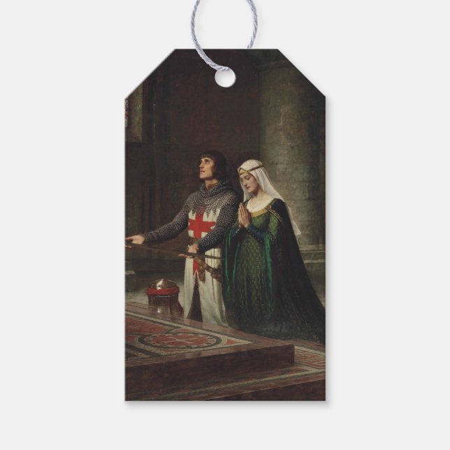 Dedikationen (Medieval Knight och Hans Dam) Presentetikett (Framsidan)