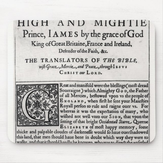 Dedikationsida i 'den heliga Bible'en Musmatta (Framsidan)