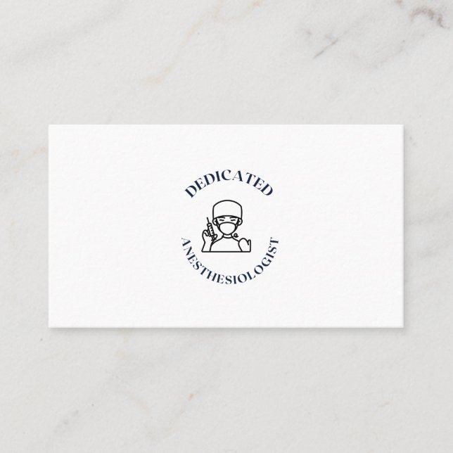 DEDIKERAD ANESTEIOLOGIST VISITKORT (Framsida)