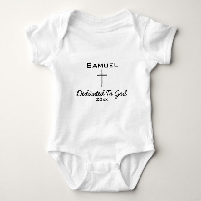 Dedikerad för Gud, Baby Namn | Kor T Shirt (Framsida)