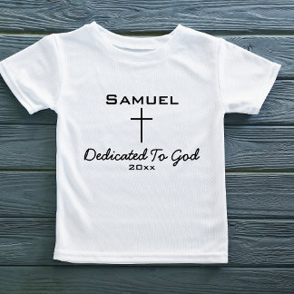 Dedikerad för Gud, Barn Namn | Kor T Shirt