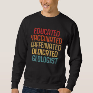 Dedikerad geolog geologi Sten samlare Grafi Lång Ärmad Tröja
