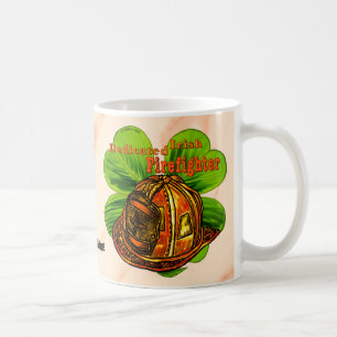 Dedikerad irländsk brandman mugg
