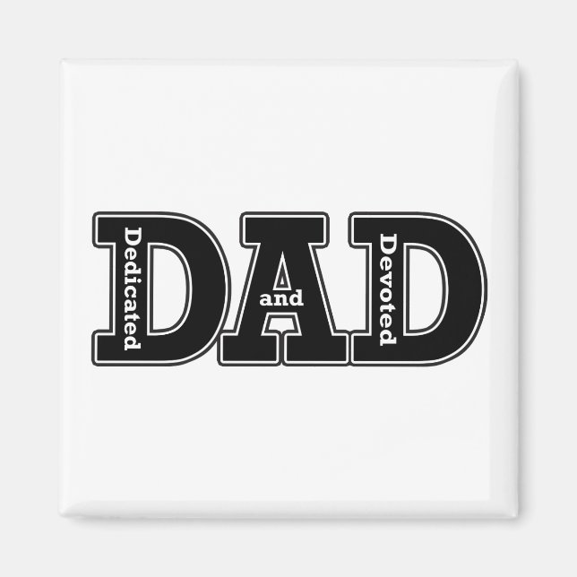Dedikerad och utvecklad Pappa Typografi Magnet (Framsidan)