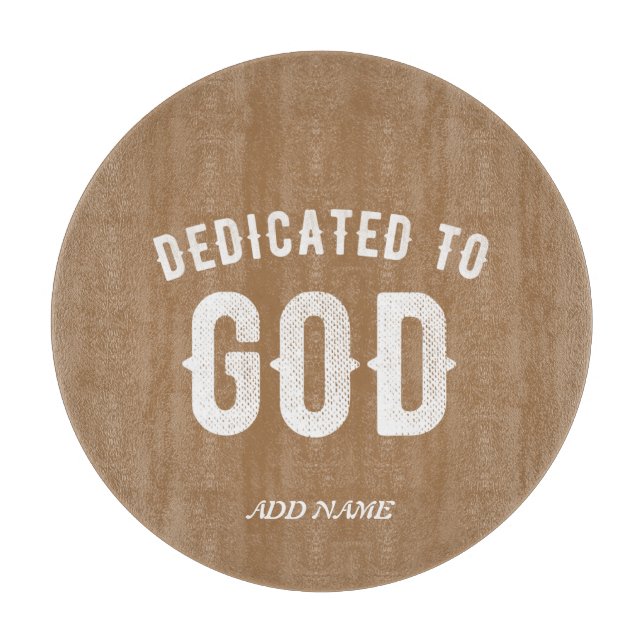 DEDIKERAD TILL GOD ANPASSADE COOLA VITTEXT (Framsidan)