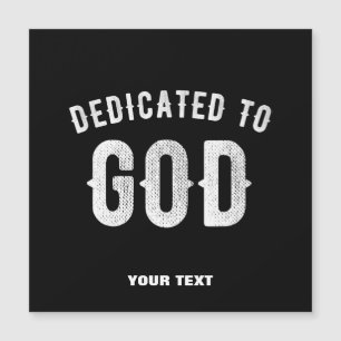 DEDIKERAD TILL GOD ANPASSADE COOLA VITTEXT