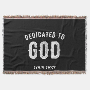 DEDIKERAD TILL GOD ANPASSADE COOLA VITTEXT FILT