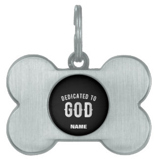 DEDIKERAD TILL GOD ANPASSADE COOLA VITTEXT ID-bricka HUSDJUR