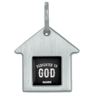 DEDIKERAD TILL GOD ANPASSADE COOLA VITTEXT ID-bricka HUSDJUR