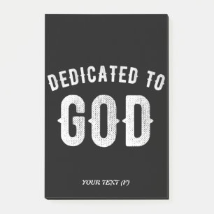 DEDIKERAD TILL GOD ANPASSADE COOLA VITTEXT POST-IT BLOCK