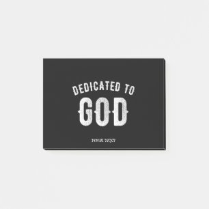 DEDIKERAD TILL GOD ANPASSADE COOLA VITTEXT POST-IT BLOCK
