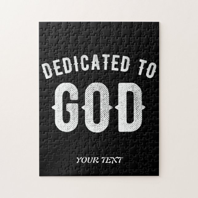 DEDIKERAD TILL GOD ANPASSADE COOLA VITTEXT PUSSEL (Vertikal)