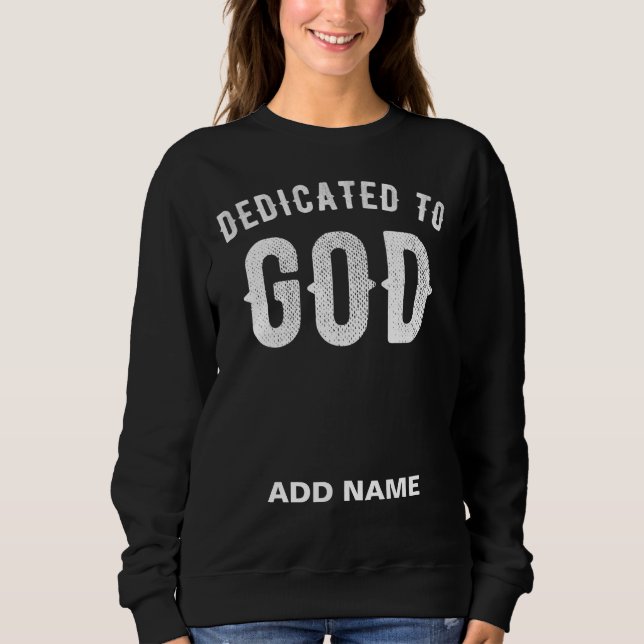 DEDIKERAD TILL GOD ANPASSADE COOLA VITTEXT T SHIRT (Framsida)
