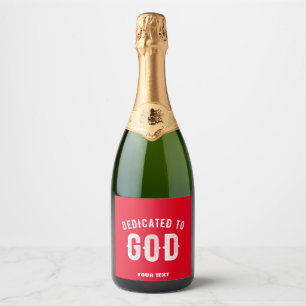 DEDIKERAD TILL GOD ANPASSADE RED COOLA WHITE TEXT