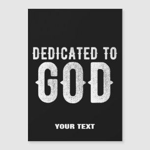DEDIKERAD TILL GOD COOLA ANPASSADE VITTEXT