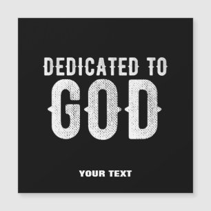 DEDIKERAD TILL GOD COOLA ANPASSADE VITTEXT