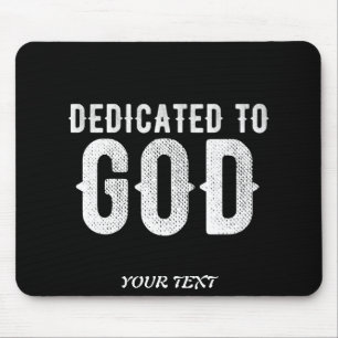 DEDIKERAD TILL GOD COOLA ANPASSADE VITTEXT MUSMATTA