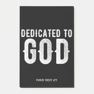 DEDIKERAD TILL GOD COOLA ANPASSADE VITTEXT POST-IT BLOCK