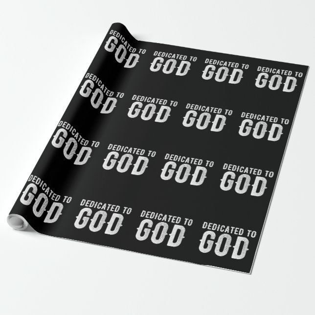 DEDIKERAD TILL GOD COOLA ANPASSADE VITTEXT PRESENTPAPPER (Utrullad)
