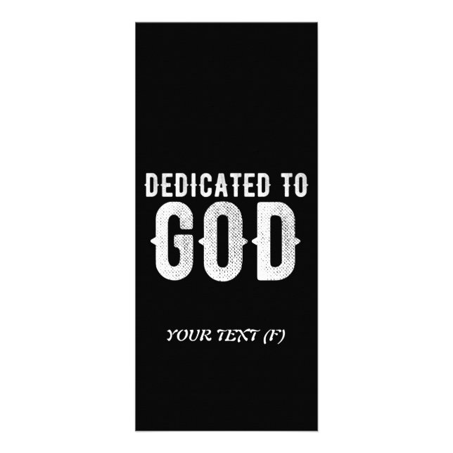 DEDIKERAD TILL GOD COOLA ANPASSADE VITTEXT REKLAMKORT (Framsidan)
