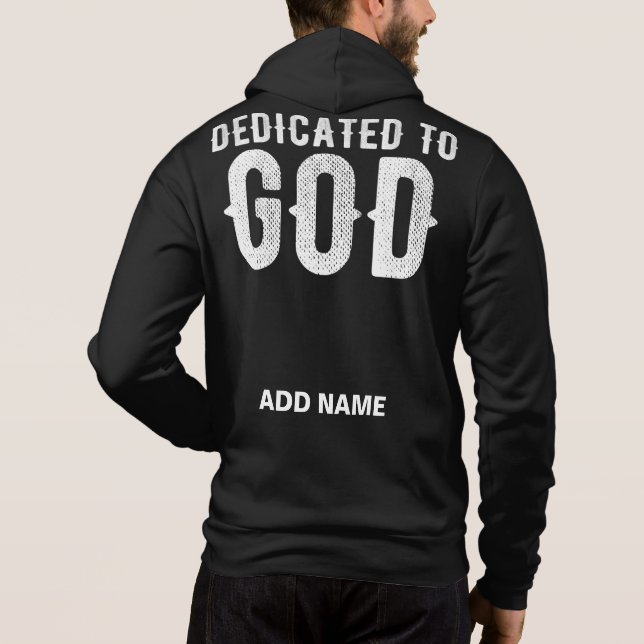 DEDIKERAD TILL GOD COOLA VITA ANPASSADE TEXT T SHIRT (Baksida)