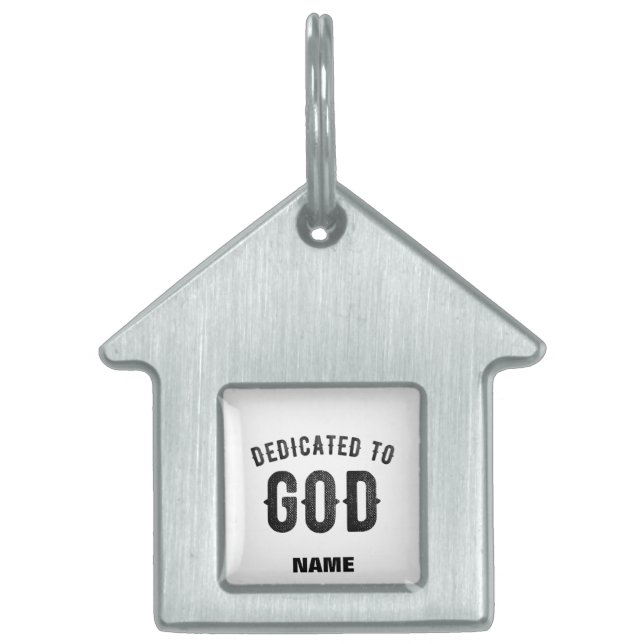 DEDIKERAD TILL SVART ANPASSADE FÖR GOD COOLA ID-bricka HUSDJUR (Framsidan)