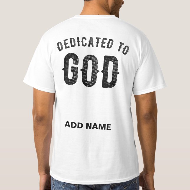 DEDIKERAD TILL SVART ANPASSADE FÖR GOD COOLA T SHIRT (Baksida)