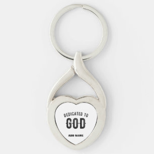 DEDIKERAD TILL SVART ANPASSADE FÖR GOD COOLA TWISTED HEART SILVERFÄRGAD NYCKELRING