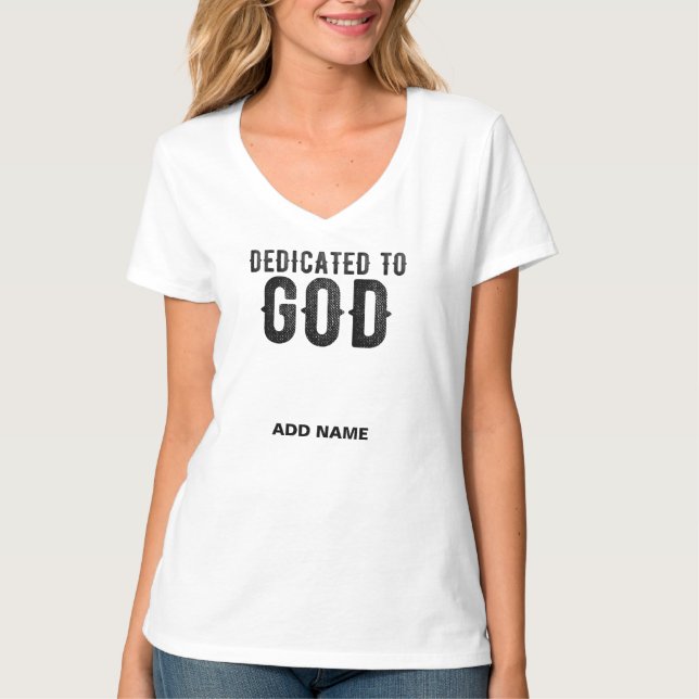 DEDIKERAD TILL SVART COOLA FÖR GOD ANPASSADE  T SHIRT (Framsida)