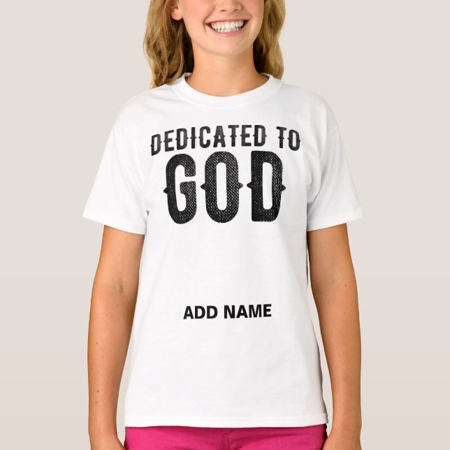 DEDIKERAD TILL SVART COOLA FÖR GOD ANPASSADE  T SHIRT (Framsida)