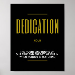 Dedikerande inspirationsoffert om framgång poster