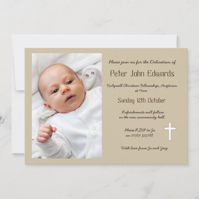 Dedikeringsinbjudan Inbjudningar (Framsida)