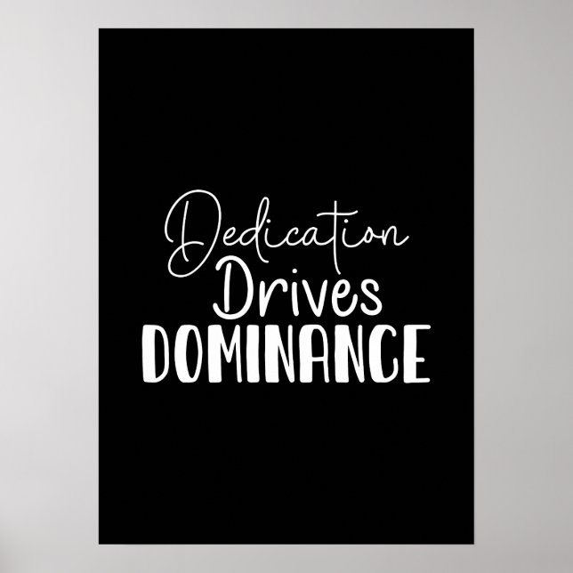 Dedikeringsövningar dominans - Hustle, Gym, framgå Poster (Framsidan)