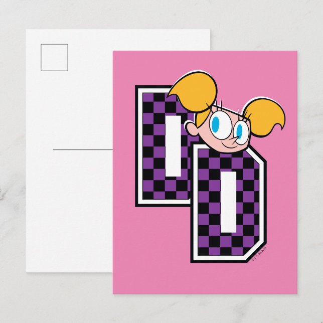 Dee Dee Athletic Letters Graphic Vykort (Fram/baksida)