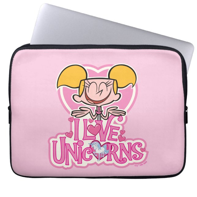 Dee Dee - I Kärlek Unicorns Laptop Fodral (Framsidan)