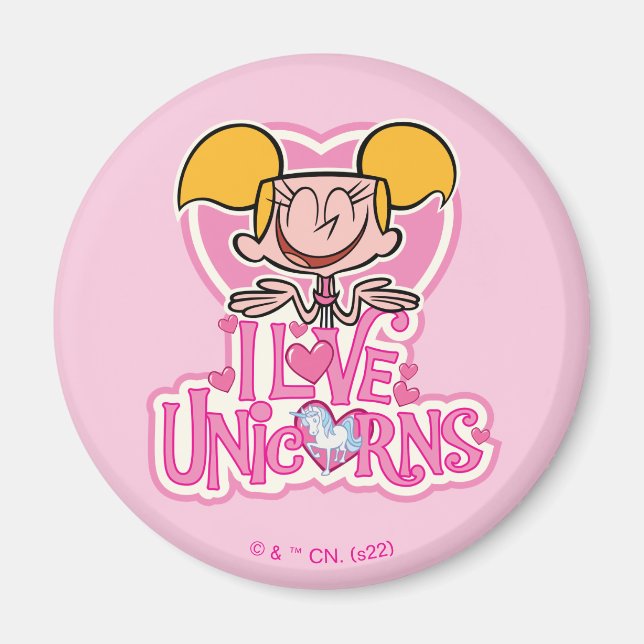 Dee Dee - I Kärlek Unicorns Magnet (Framsidan)
