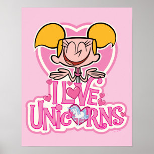 Dee Dee - I Kärlek Unicorns Poster