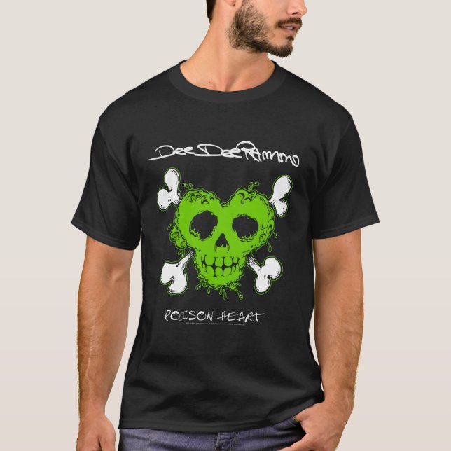 Dee Dee Ramone Poison Heart T Shirt (Framsida)