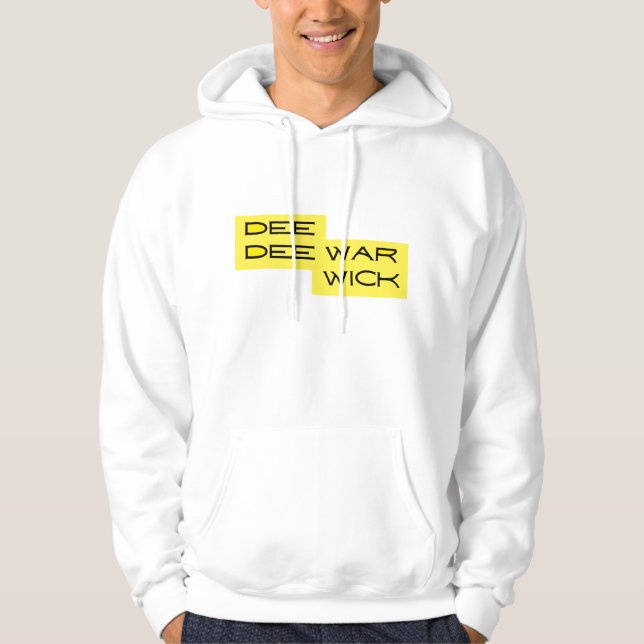 Dee Dee Warwick Gult Black Manar Hoodie (Framsida)