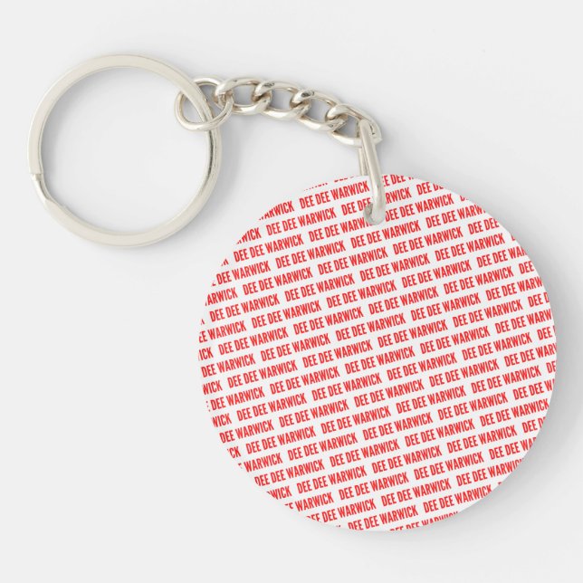 Dee Dee Warwick Red Round Acrylic Keychain (Framsidan)
